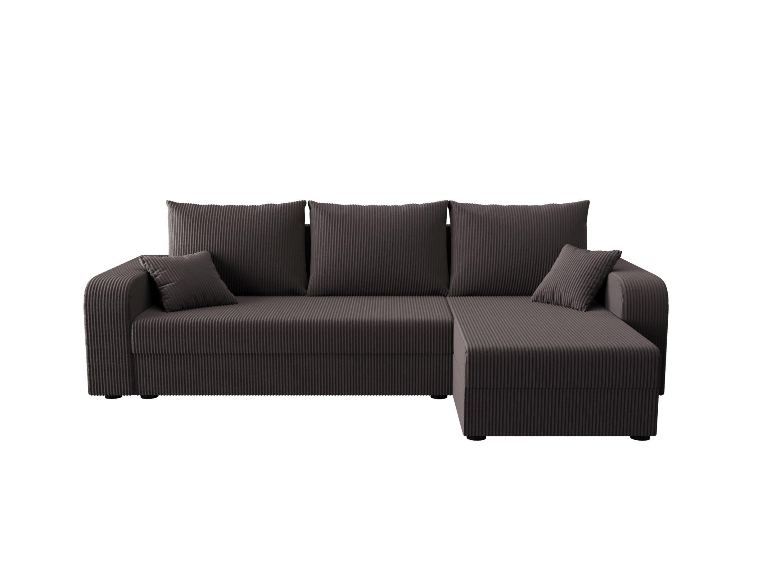ECKSOFA HEWLET L BIS Zoom 21 Rechts mit Schlaffunktion - Dunkelgrau, Textil (240/140cm) - Bedante