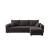 ECKSOFA HEWLET L BIS Zoom 21 Rechts mit Schlaffunktion - Dunkelgrau, Textil (240/140cm) - Bedante