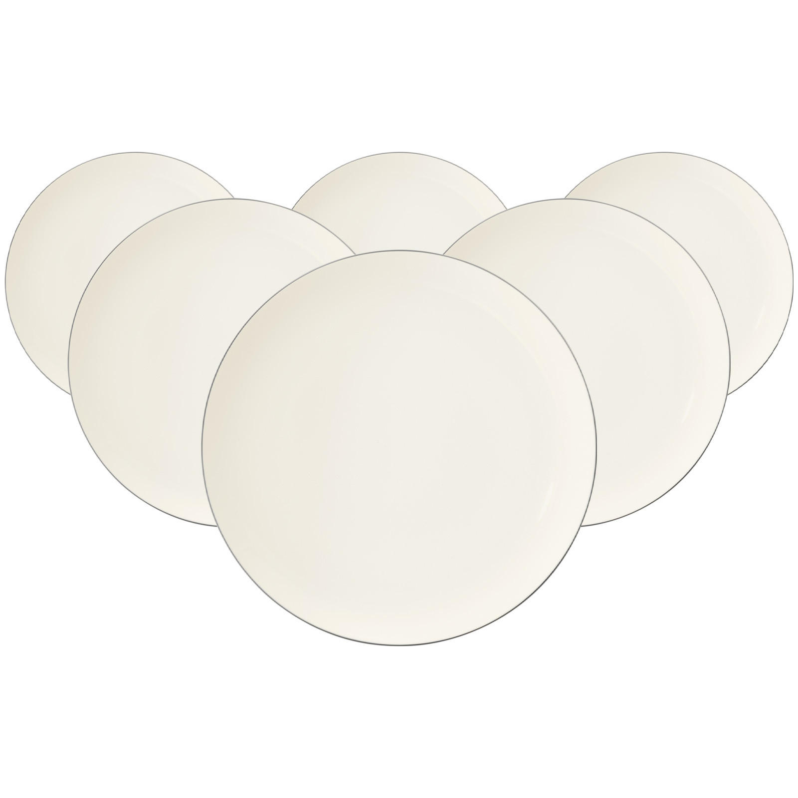 SPEISETELLER Savona Fine Diamond creme ø 27,7 cm 6er Set - Creme, Keramik (27.7cm) - Seltmann Weiden