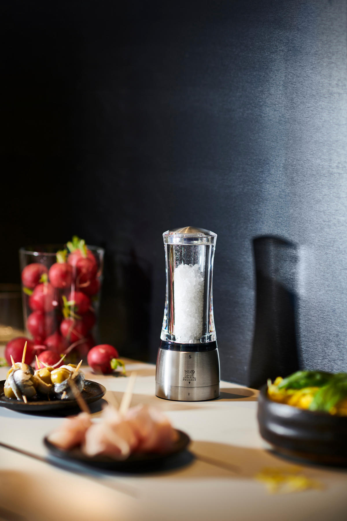 SALZMÜHLE Daman 16cm Acryl/Edelstahl Zirkonia-Mahlwerk - Transparent, Kunststoff (6.1/16/6.1cm) - PEUGEOT