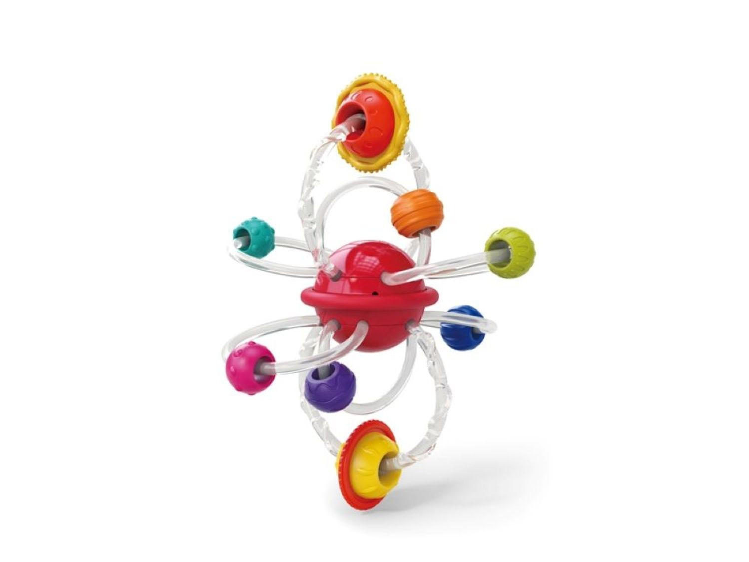 BABYRASSEL Planeten E7998 bunt Handfangball, Beißring, Lernspielzeug, ab 6 Monaten, Planetenform - Multicolor, Kunststoff (9/17/16cm) - Moni