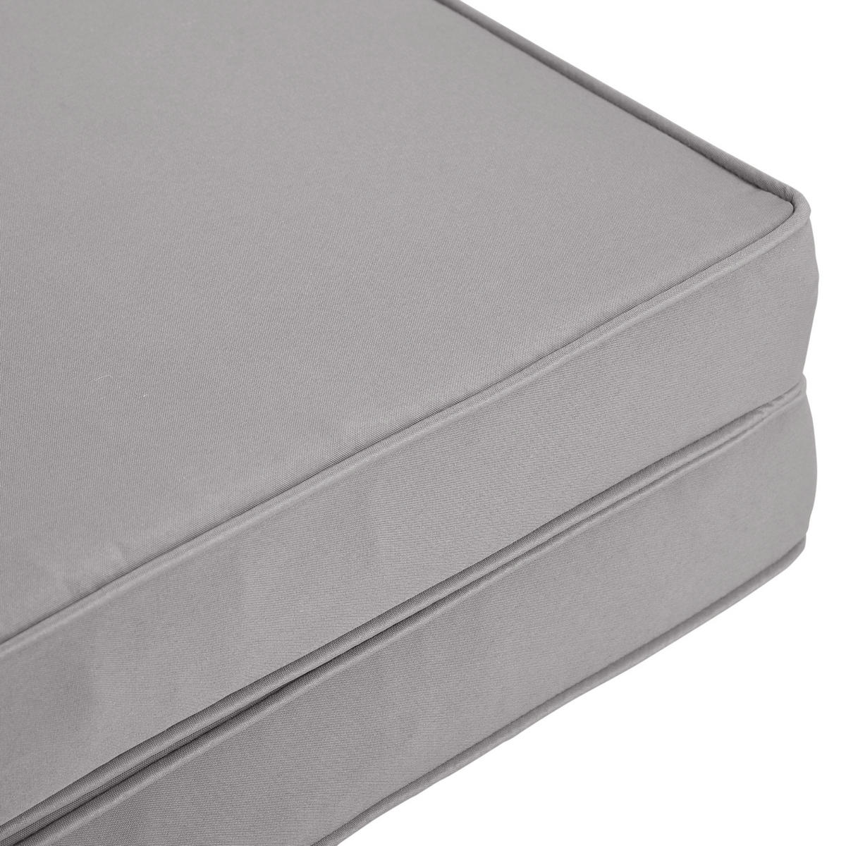 SITZKISSEN 2er-Set 56 x 52 cm - Hellgrau, Kunststoff (52/7/56cm) - Outsunny