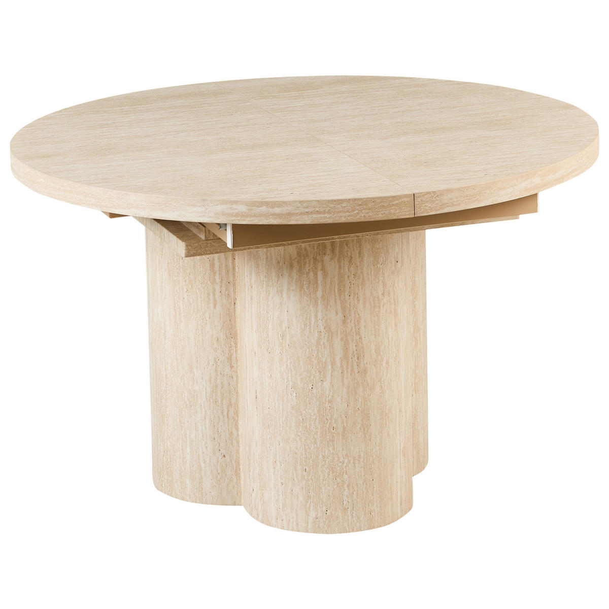 AUSZIEHBARER Braun Moraine - Braun, Holzwerkstoff (120/120/76cm) - Beliani