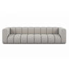 COUCH, Viersitzer-Sofa Grand, Veloursstoff Salvador, Grau - Grau, Holz (290/70/93cm) - Kaiser Möbel