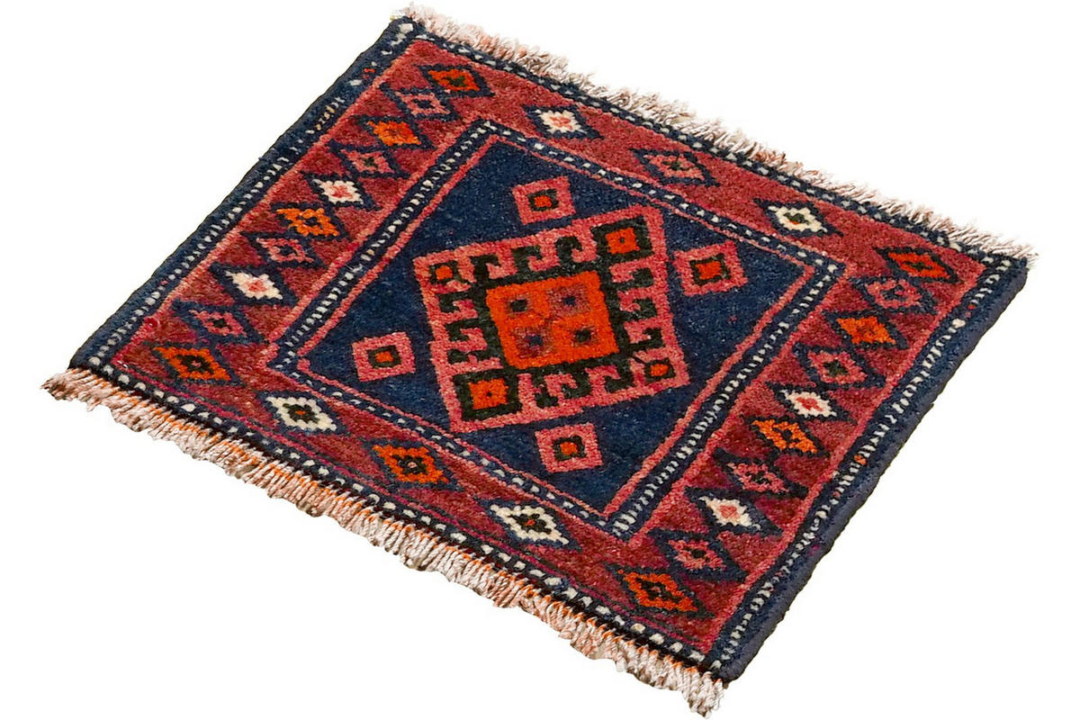ORIENTTEPPICH handgeknüpft Gashgai Blau 52/45 cm Schurwolle - Blau, Textil (45/52cm) - Looma