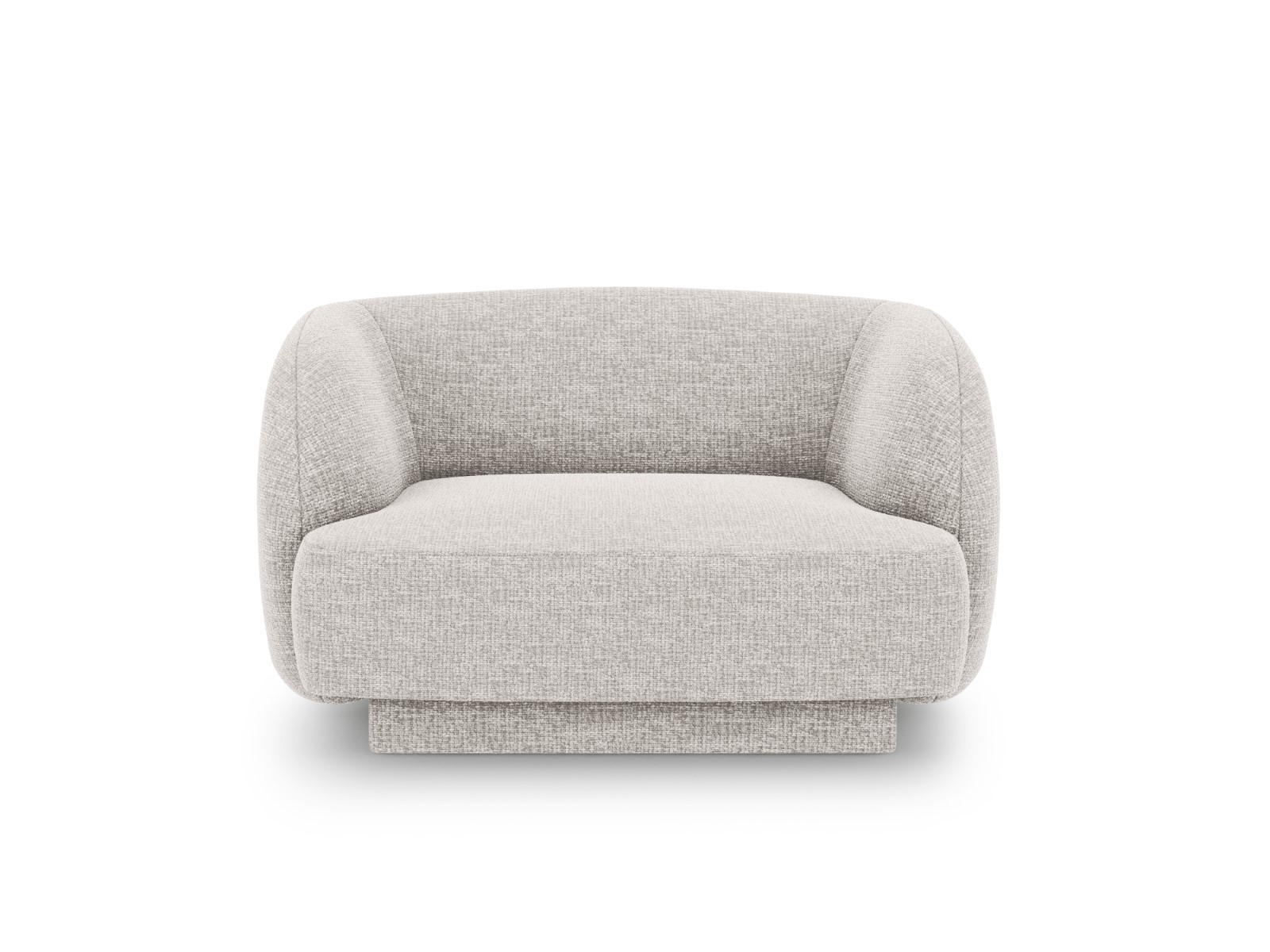 SESSEL Miley aus Chenille-Stoff hellgrau - Hellgrau, Textil (90/70/103cm) - Micadoni