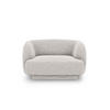 SESSEL Miley aus Chenille-Stoff hellgrau - Hellgrau, Textil (90/70/103cm) - Micadoni
