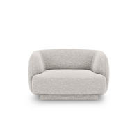 SESSEL Miley aus Chenille-Stoff hellgrau - Hellgrau, Textil (90/70/103cm) - Micadoni