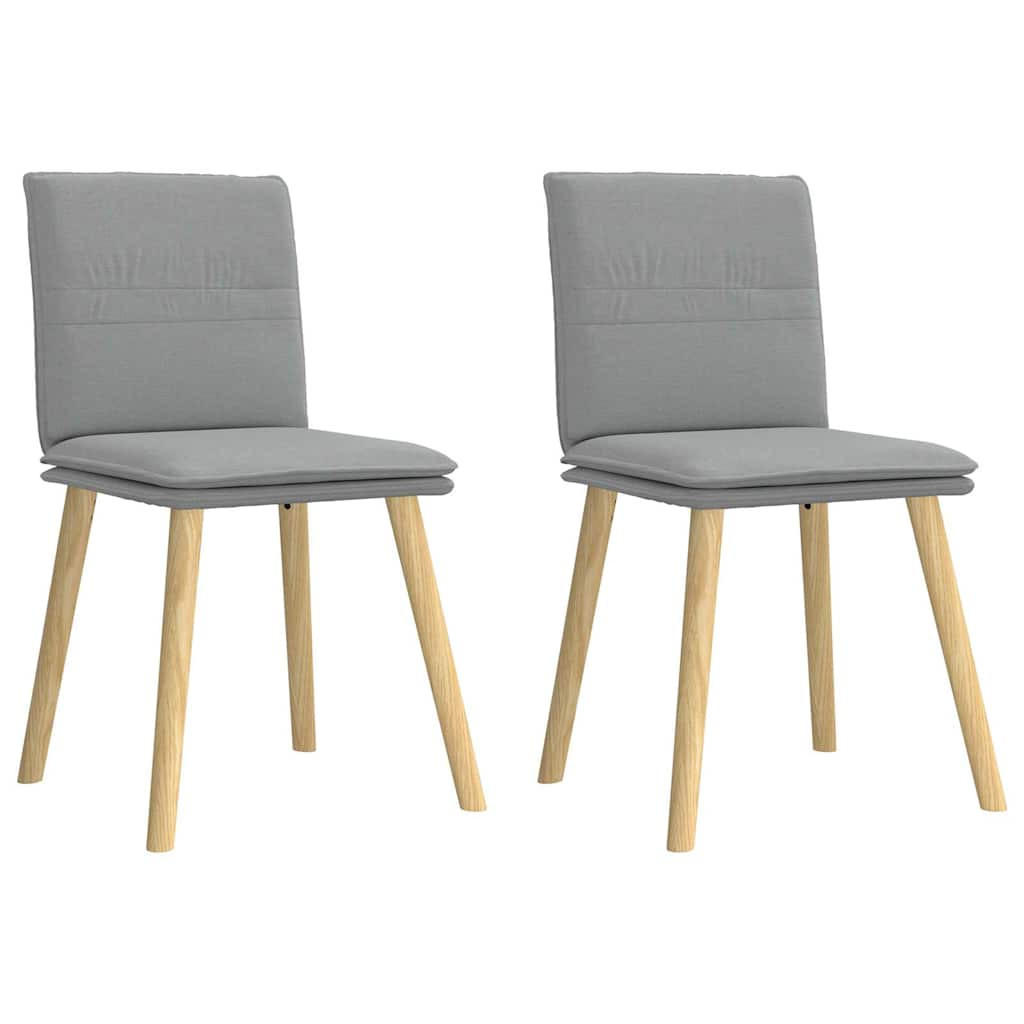 ESSZIMMERSTÜHLE 2 Stk. Hellgrau Stoff 45*54*86cm - Hellgrau, Metall (45/86/54cm) - ZMH