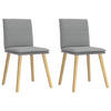 ESSZIMMERSTÜHLE 2 Stk. Hellgrau Stoff 45*54*86cm - Hellgrau, Metall (45/86/54cm) - ZMH