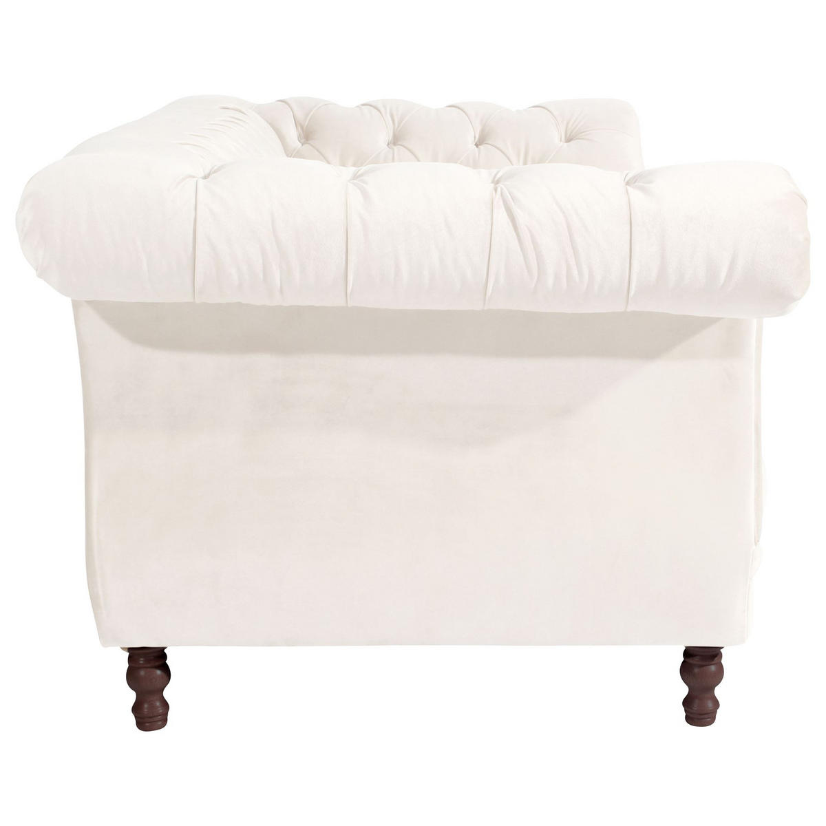 CHESTERFIELD Sofa 2-Sitzer Kaylin Samtvelours creme - Creme, Kunststoff (200/80/100cm) - 58aufmkessel