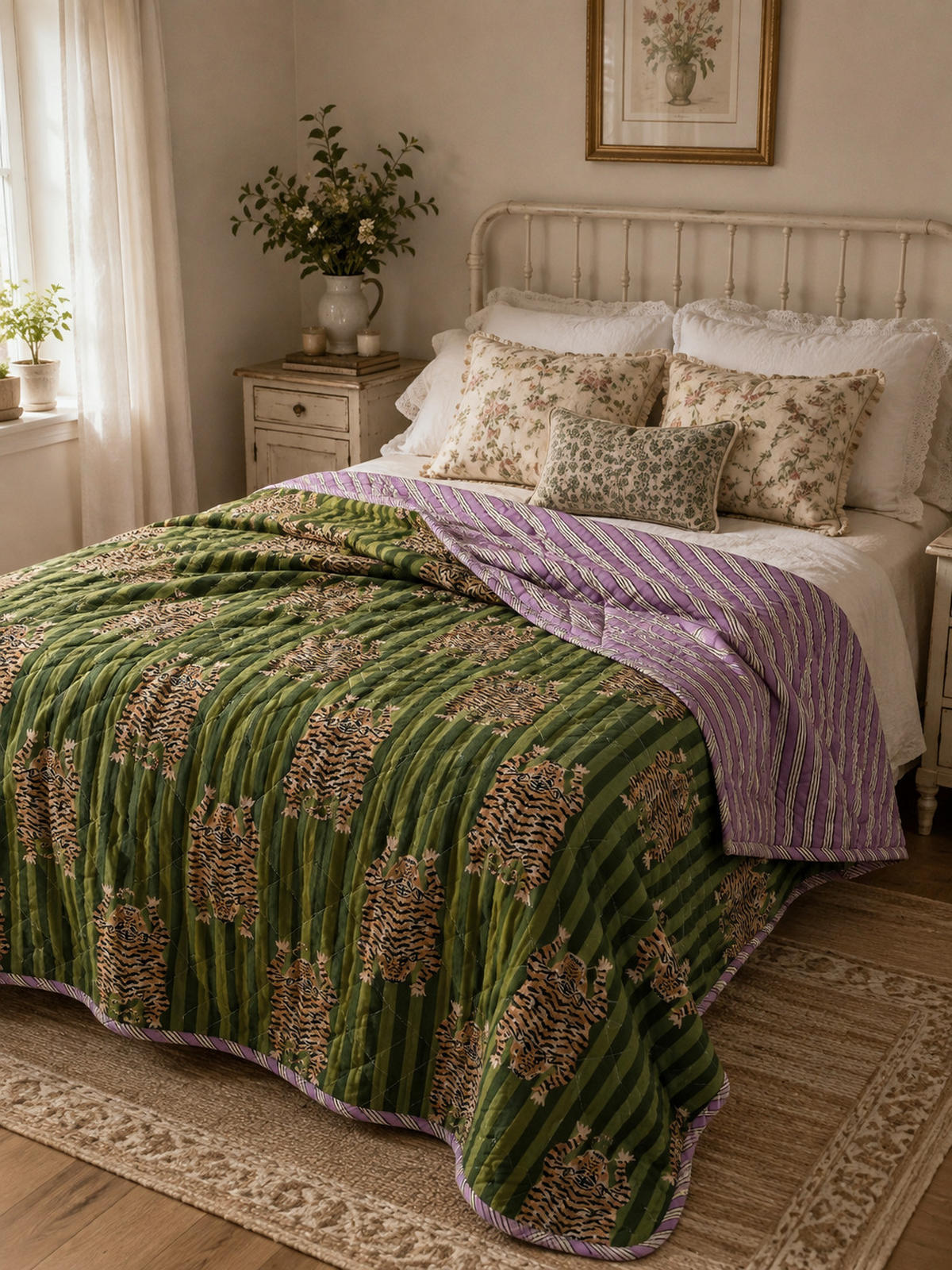 WOHNDECKE Baumwolle 140x180 cm Quilt-Optik – Gesteppt, Weich & Modern - Multicolor, Naturmaterialien (140/180cm) - AU Maison