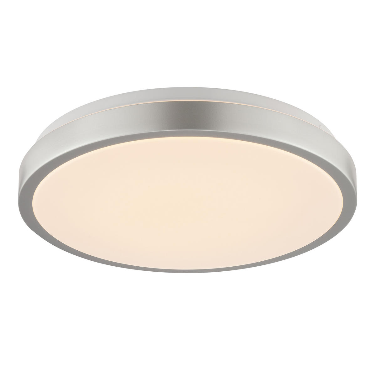 LED DECKENLEUCHTE Livius Nickel/Aluminium/Weiß 33/33/6,8 cm - Multicolor, Metall (33/33/6.8cm) - Brilliant