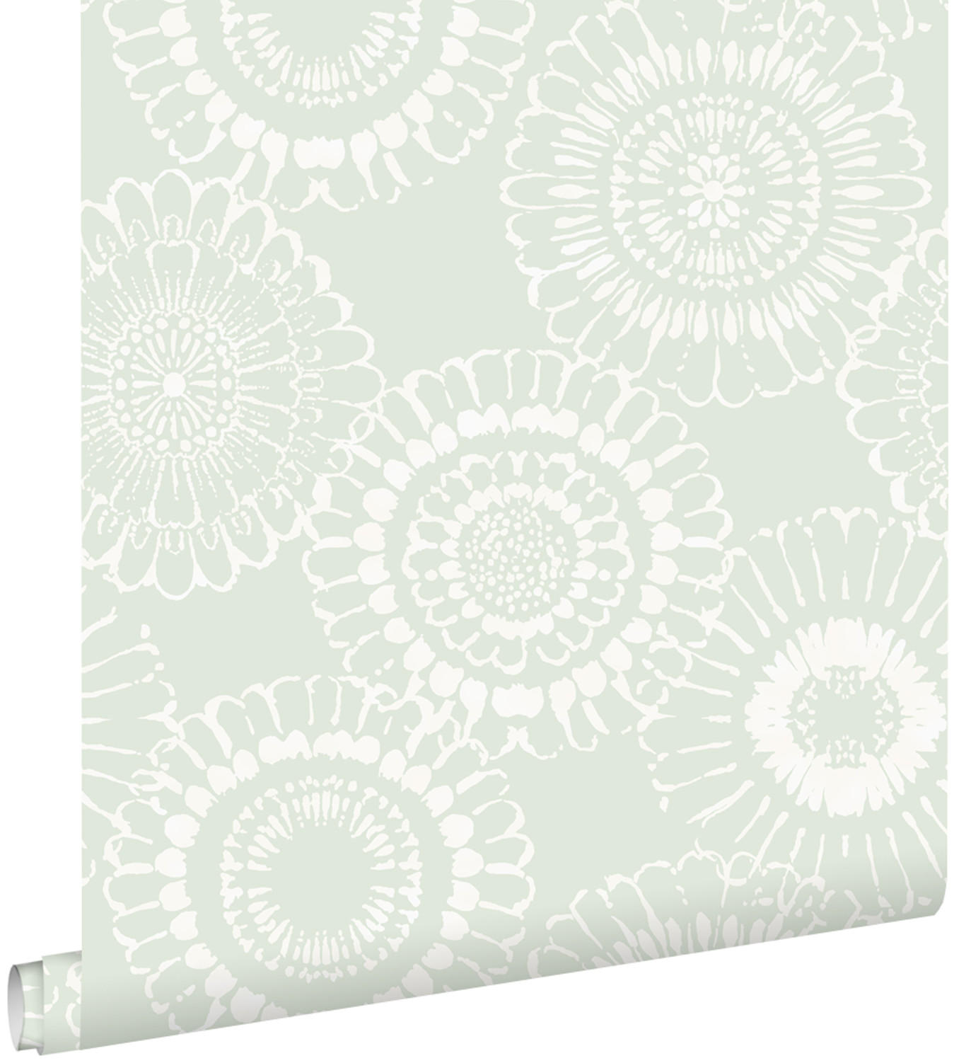 TAPETE Blumen 53 cm x 10.05 m - Grün, Papier (53/0.1cm) - ESTAhome