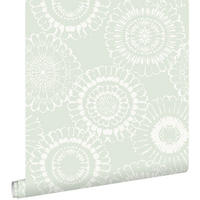 TAPETE Blumen 53 cm x 10.05 m - Grün, Papier (53/0.1cm) - ESTAhome