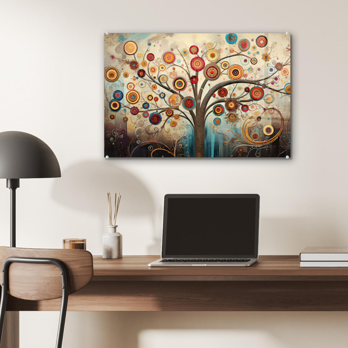 ACRYLGLASBILD Baum - Baum des Lebens - Farbe 60x40 cm - Braun, Glas (60/40cm) - MuchoWow