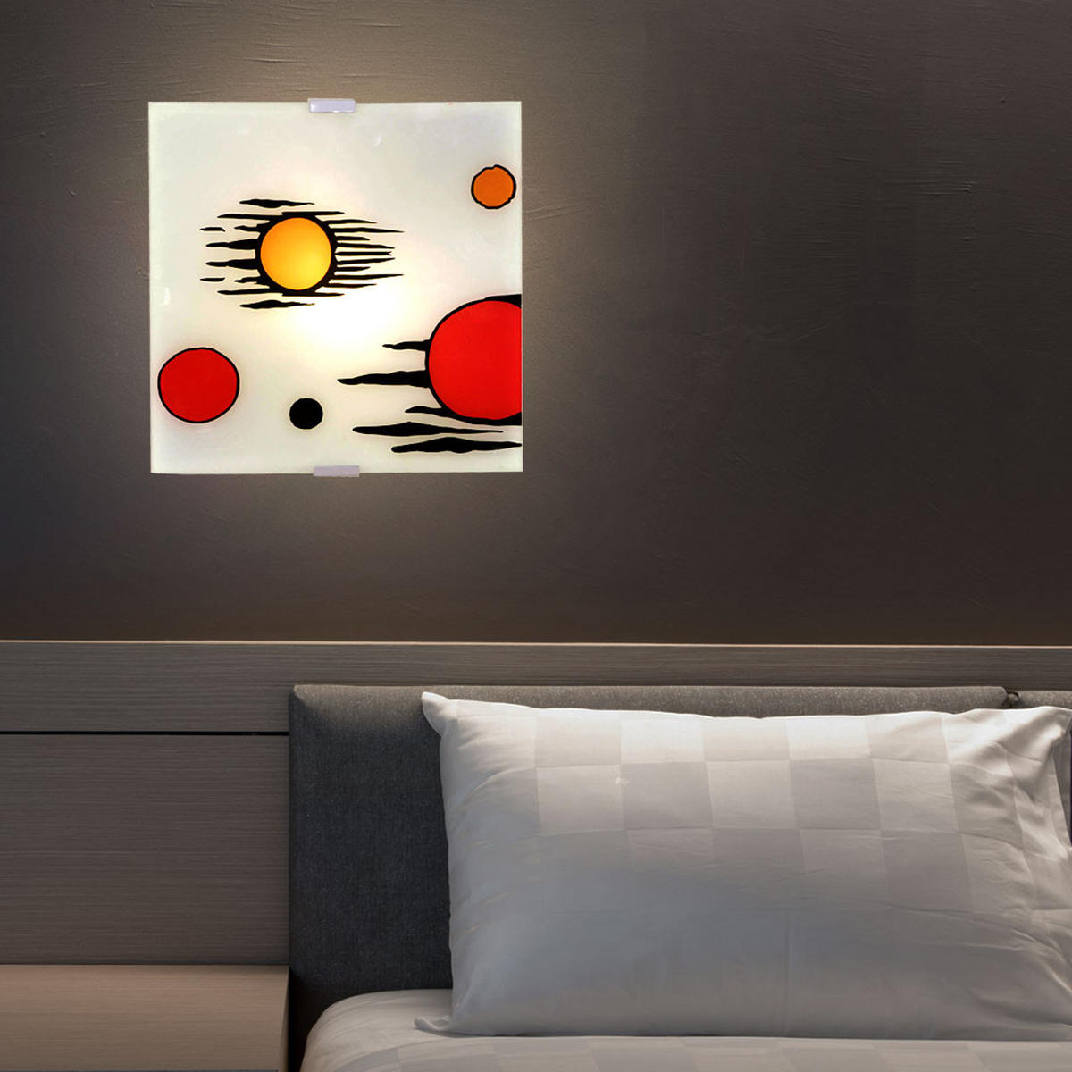 DECKENLEUCHTE Weiß satiniert - Weiß, Glas (29/29/6.5cm)