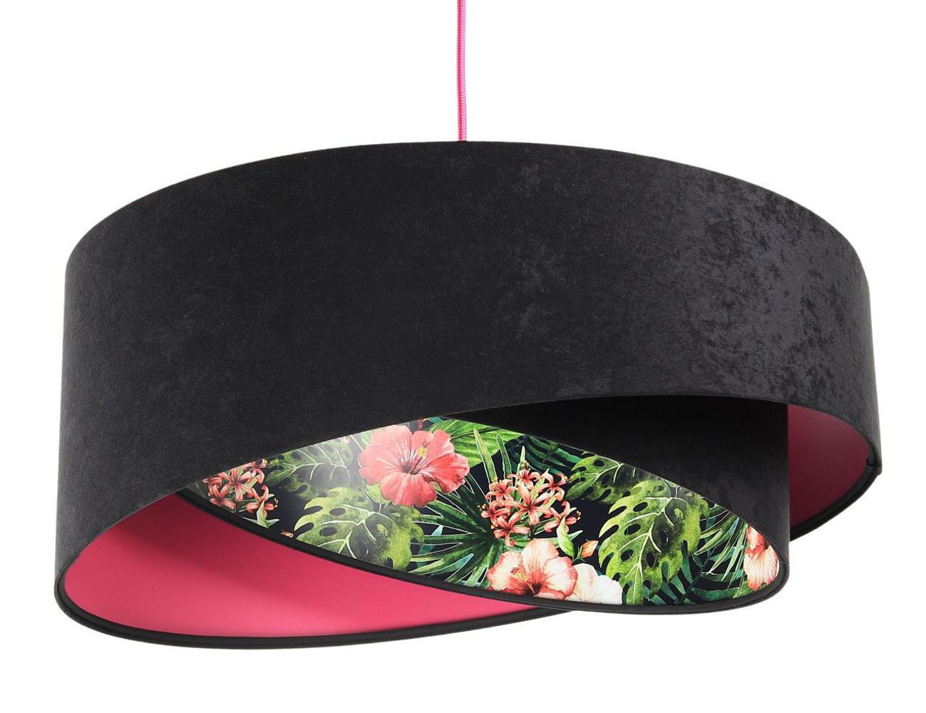 HÄNGELEUCHTE Rosa 50/23 cm - Schwarz, Kunststoff (50/1.3/23cm) - ONZENO