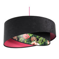 HÄNGELEUCHTE Rosa 50/23 cm - Schwarz, Kunststoff (50/1.3/23cm) - ONZENO