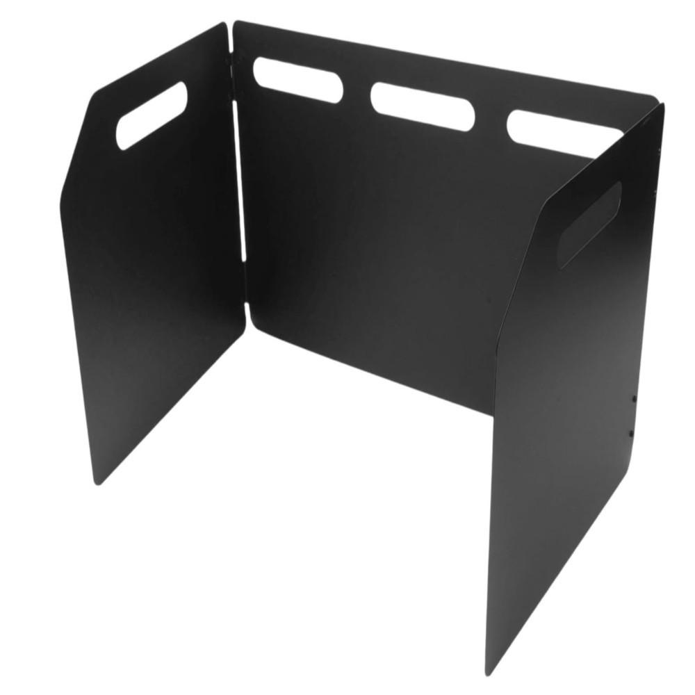 WINDSCHUTZ, schwarz, dreifach faltbar, 41 × 24,8 × 25 cm, Zinklegierung - Schwarz, Metall (24.8/25/41cm) - Authentics