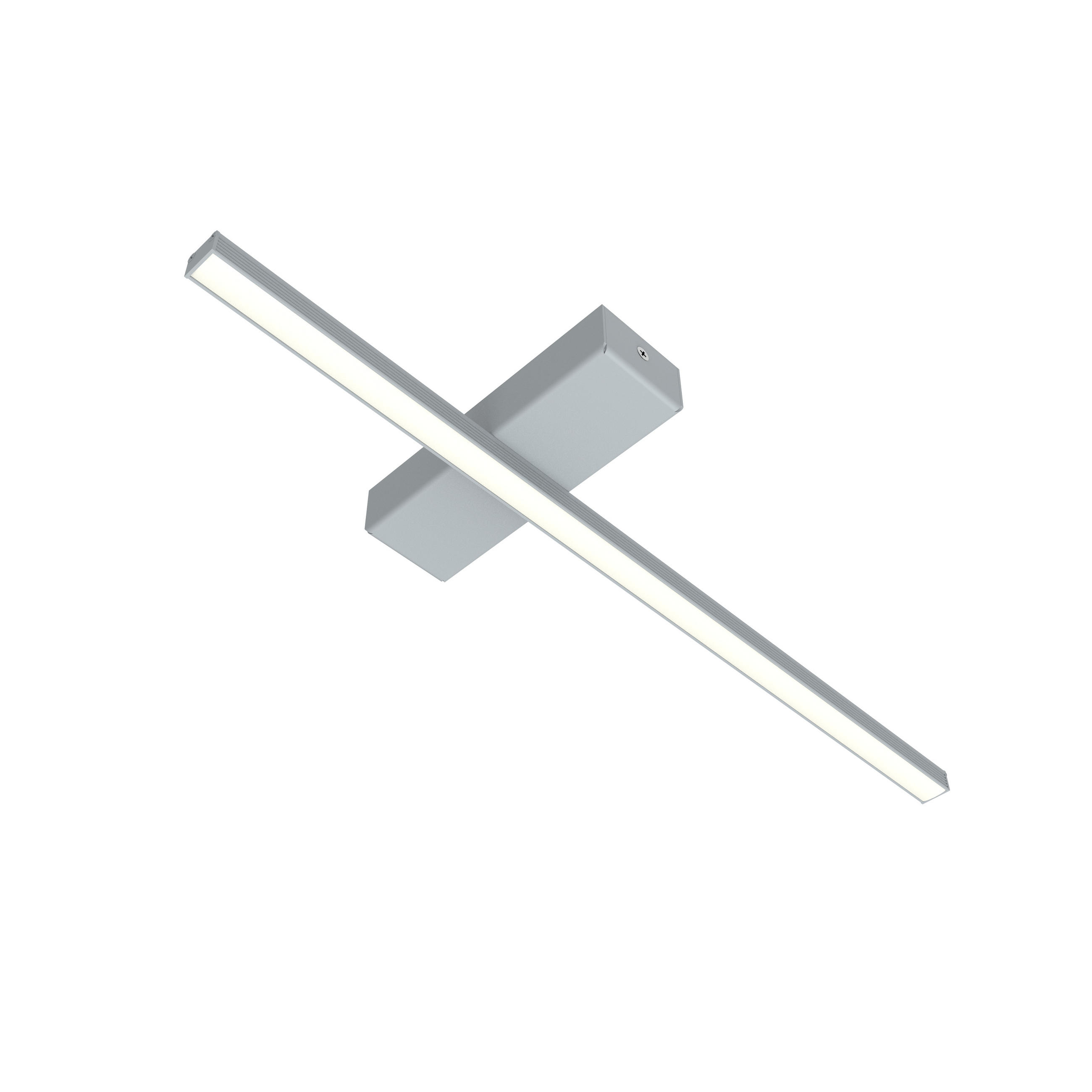 LED-DECKENLEUCHTE Splint L50 - Grau, Metall (2/50/2cm) - Lumicom