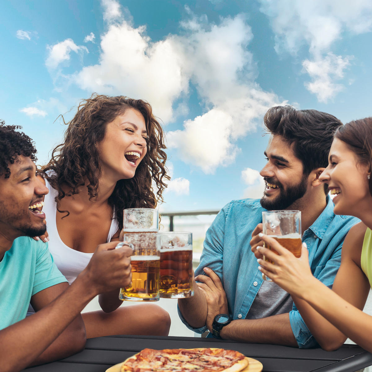 GARTENTISCH - Anthrazit, Metall (70.5/110/74.5cm) - Relaxdays