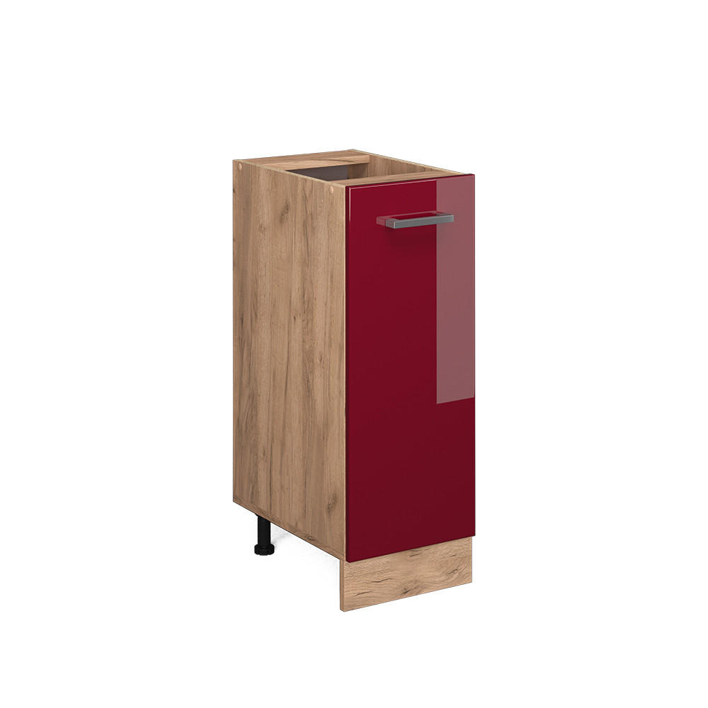 APOTHEKERSCHRANK R-Line Bordeaux Hochglanz 30 cm ohne AP - Honigeiche/Bordeaux, Holzwerkstoff (30/81.6/46cm) - Vicco