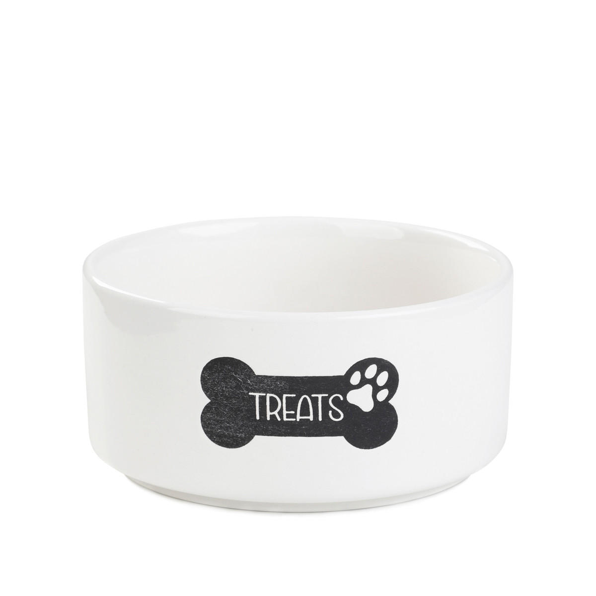 HUNDENAPF Treats 13/5 cm - Weiß, Keramik (13/13/5cm) - Homla