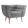 SESSEL Bal 1 - Naturfarben/Grau, Holz/Textil (82/75/74cm) - MIRJAN24
