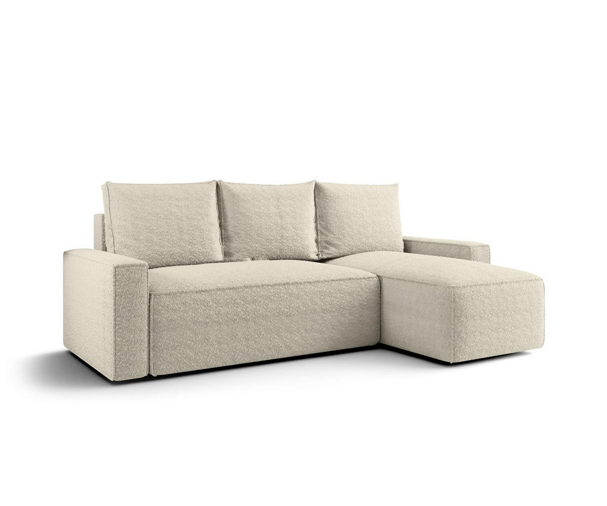 ECKSOFA mit Schlaffunktion SAVIO Quelle 03 Rechts - Beige, Textil (232/140cm) - Bedante