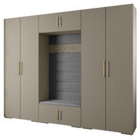 GARDEROBEN-SET 236,7/300/47 - Kaschmir/Goldfarben, Holz/Kunststoff (300/236.7/47cm) - Abiks Möbel
