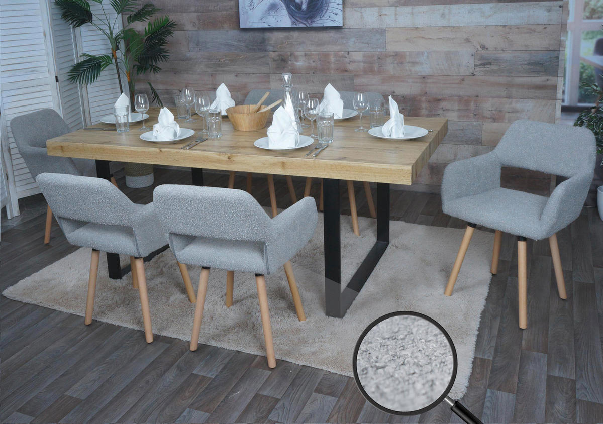 ESSZIMMERSTUHL Grau - Grau, Textil (56/80/53cm) - MCW