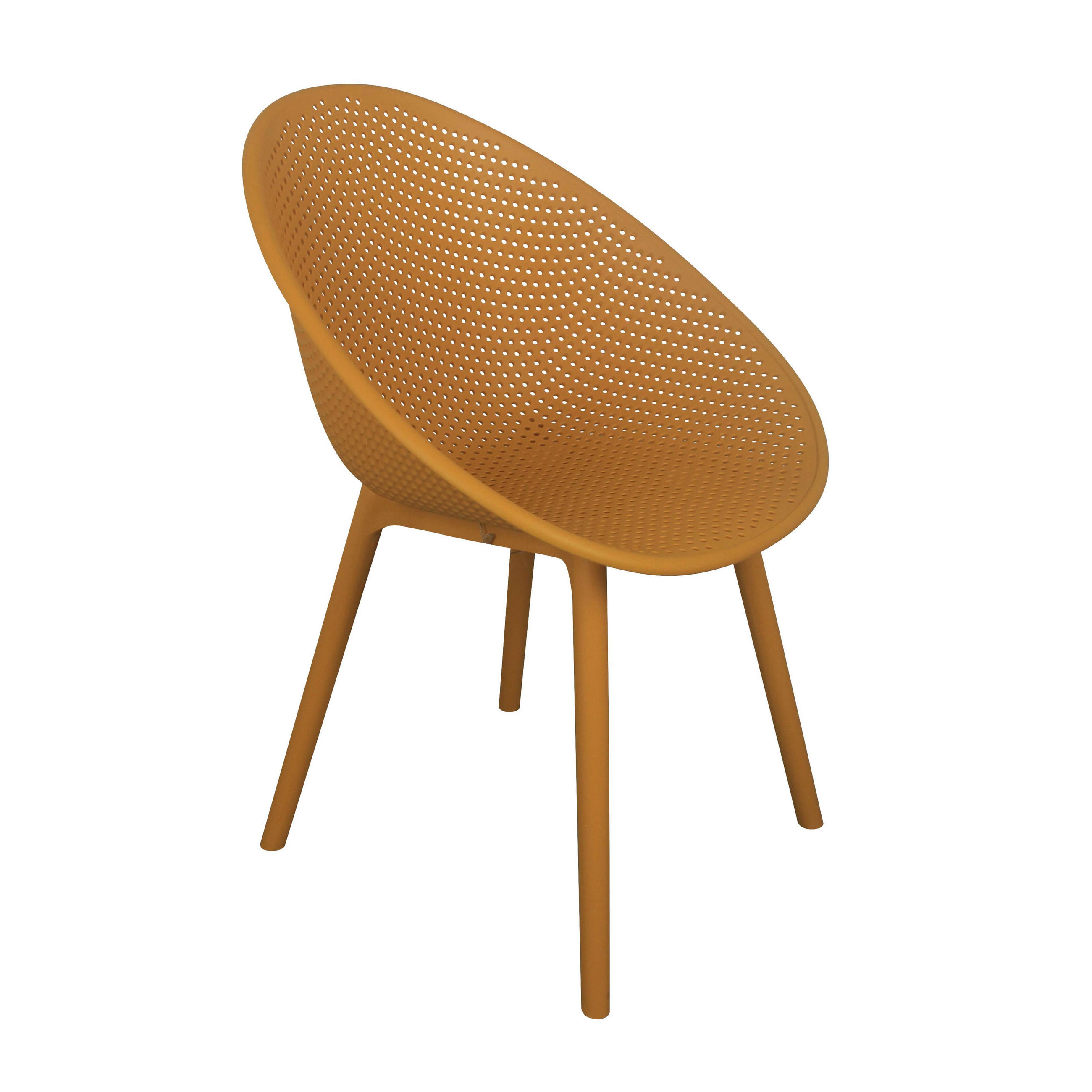 GARTENSTUHL 4-tlg., Gelb - Gelb, Kunststoff (59/59cm) - Oviala