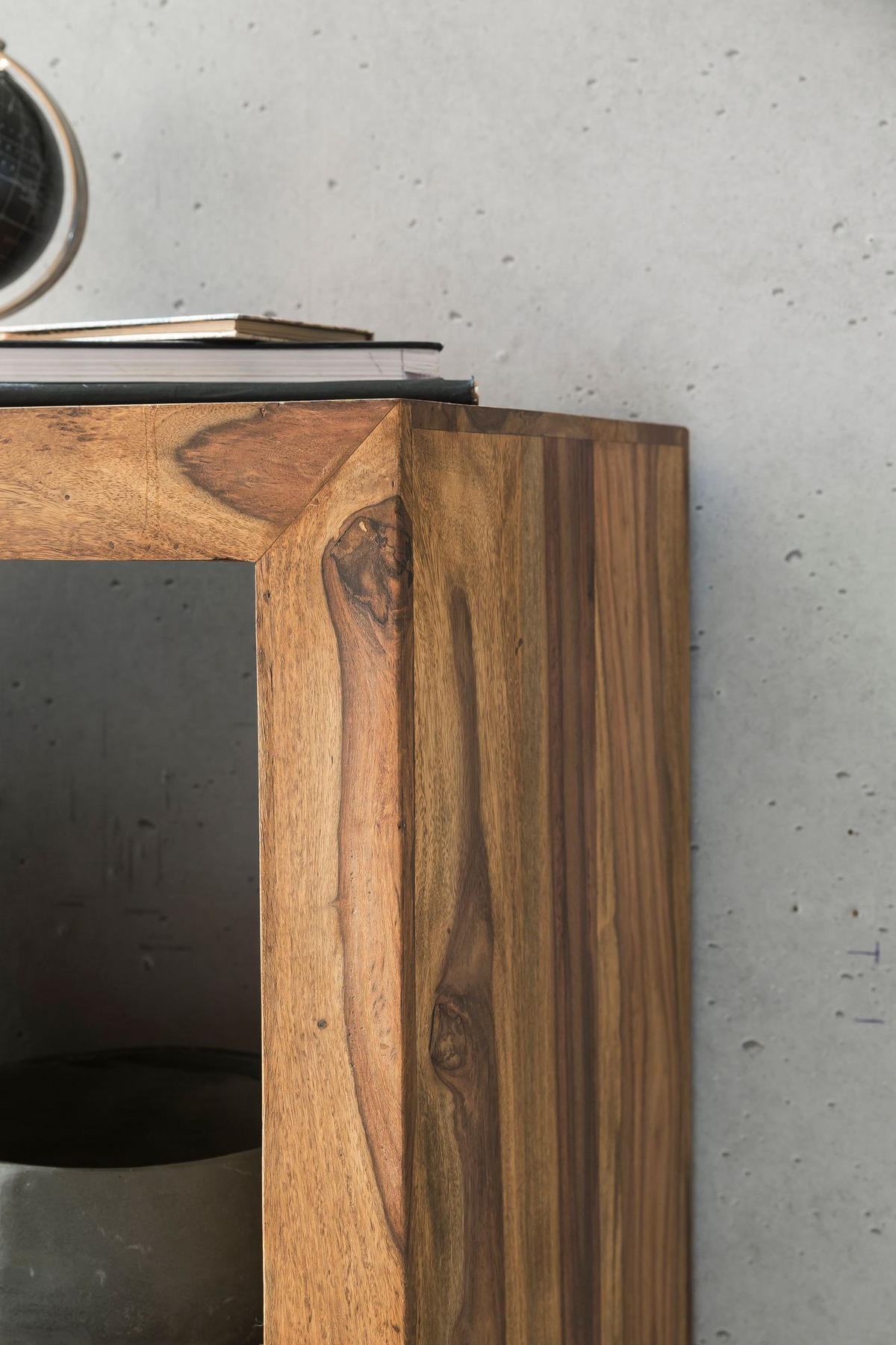 REGAL Massivholz Akazie Rustikal Handgefertigt, Braun 50x35x88 cm - Braun, Holz (50/88/35cm) - KADIMA DESIGN