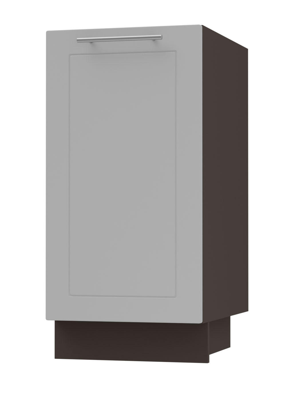KÜCHENUNTERSCHRANK Kvantum D1D/40 Dust Grey Matt / Lava Matt 40 / 50 / 82cm - Dunkelgrau/Grau, Holz/Holzwerkstoff (40/82/50cm) - Feldmann-Wohnen