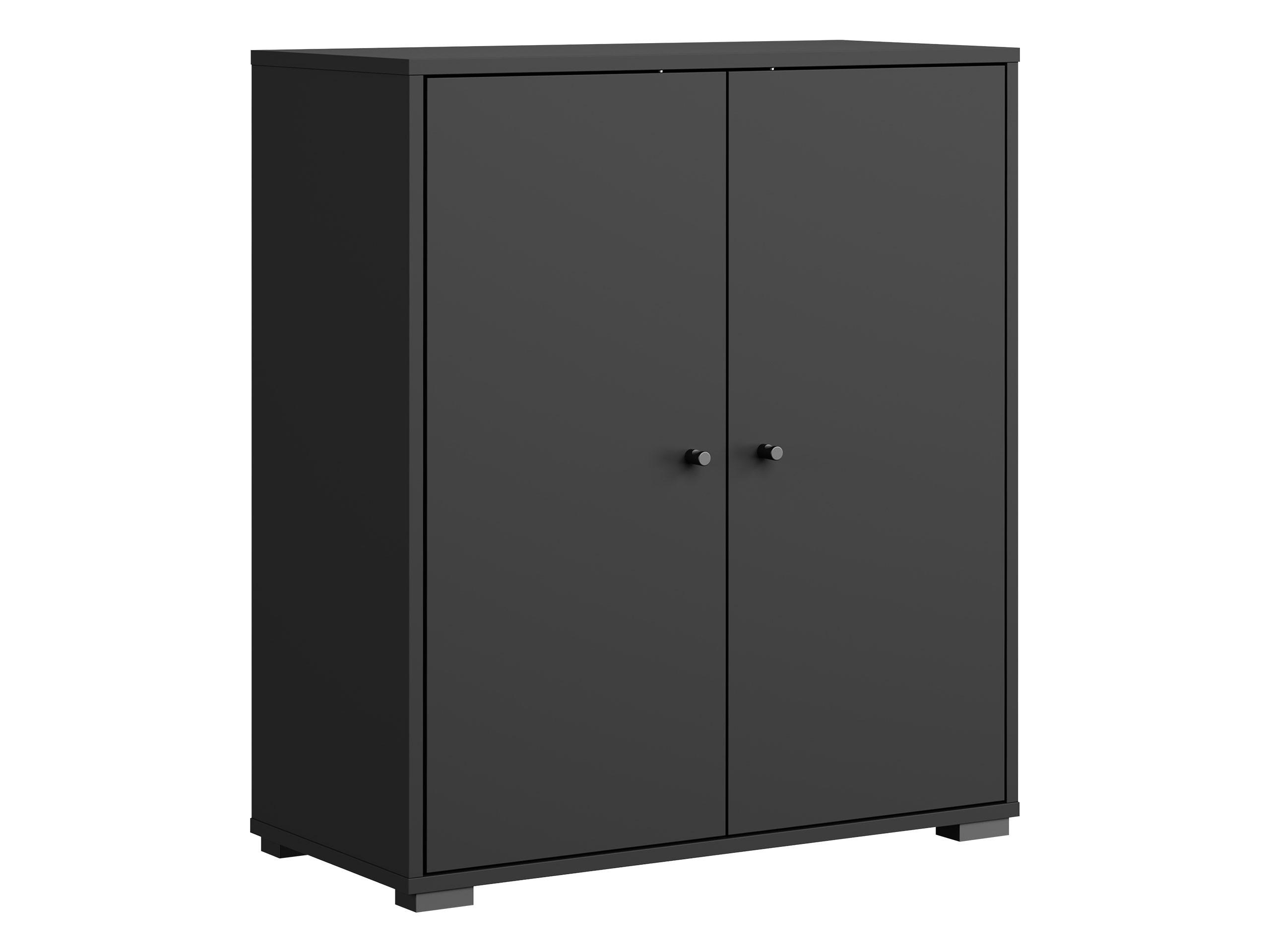 SCHUHSCHRANK Dino 014 - Schwarz/Graphitfarben, Holzwerkstoff/Kunststoff (70/80/33cm) - MIRJAN24