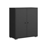 SCHUHSCHRANK Dino 014 - Schwarz/Graphitfarben, Holzwerkstoff/Kunststoff (70/80/33cm) - MIRJAN24