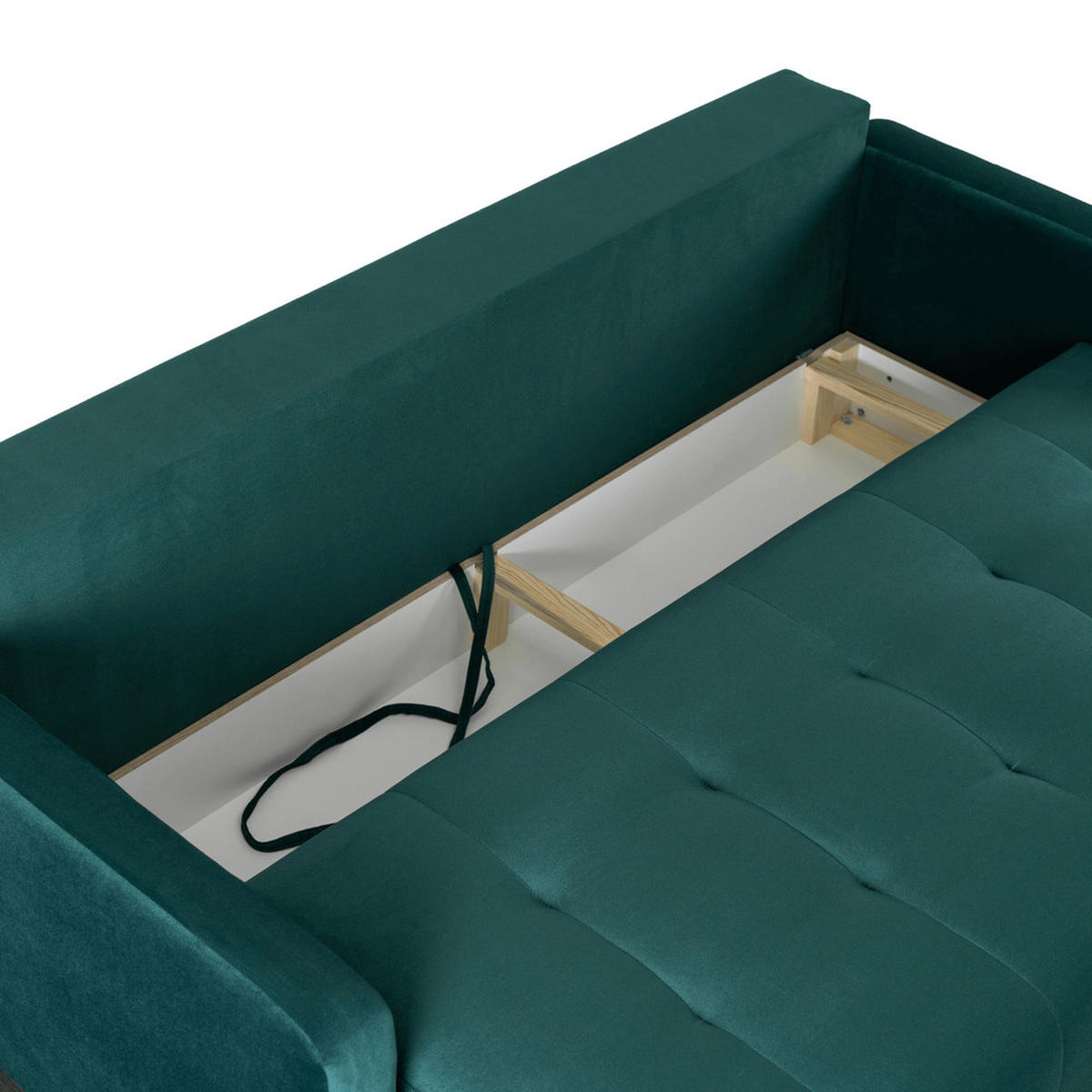 SCHLAFSOFA SEUL Ausziehbar Zweisitzer Grün - Grün, Holz/Textil (214/98/102cm) - makarowski meble