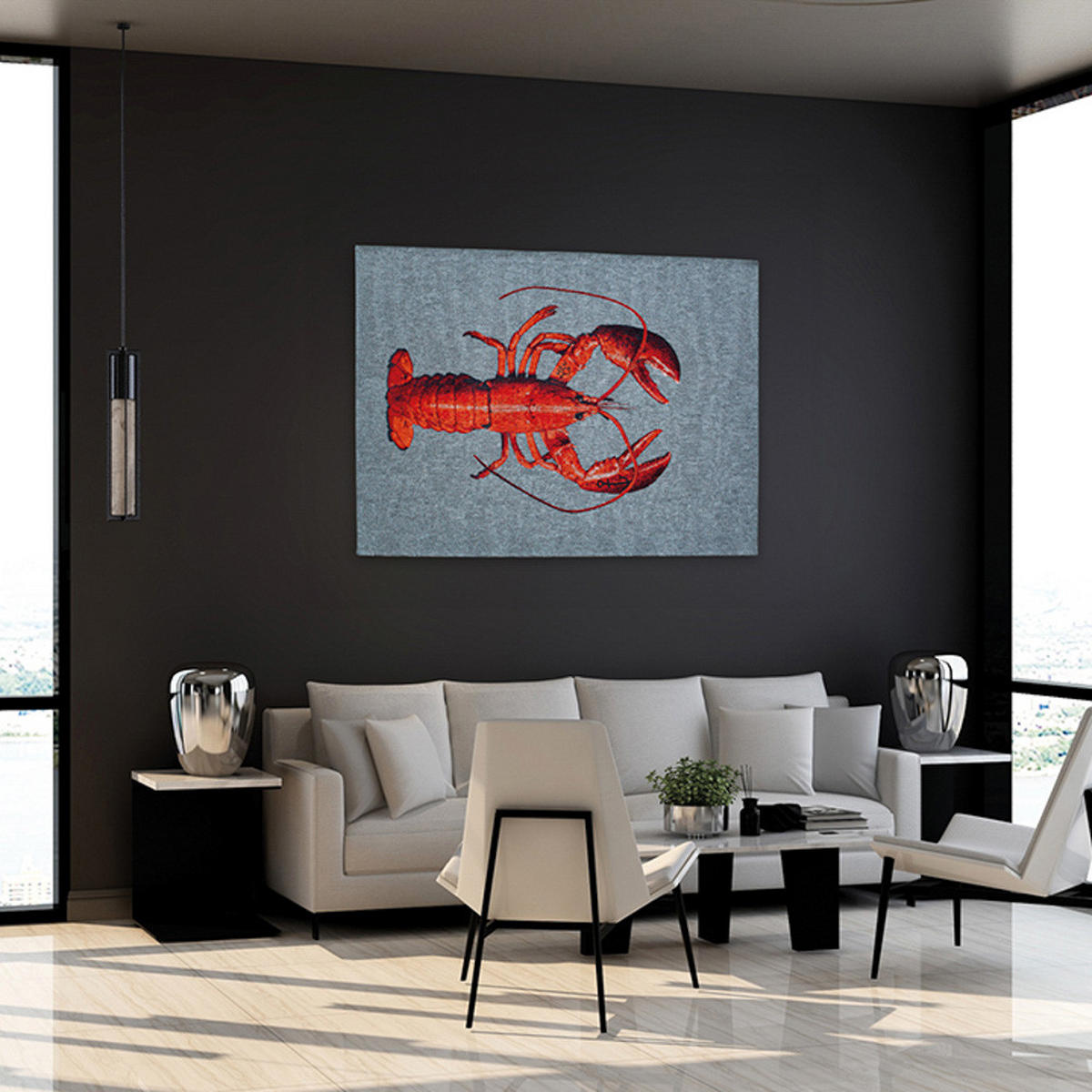 TEPIH Steam Red Pop Lobster 140/200 cm - siva, tekstil/plastika (140/200cm) - Louis De Poortere