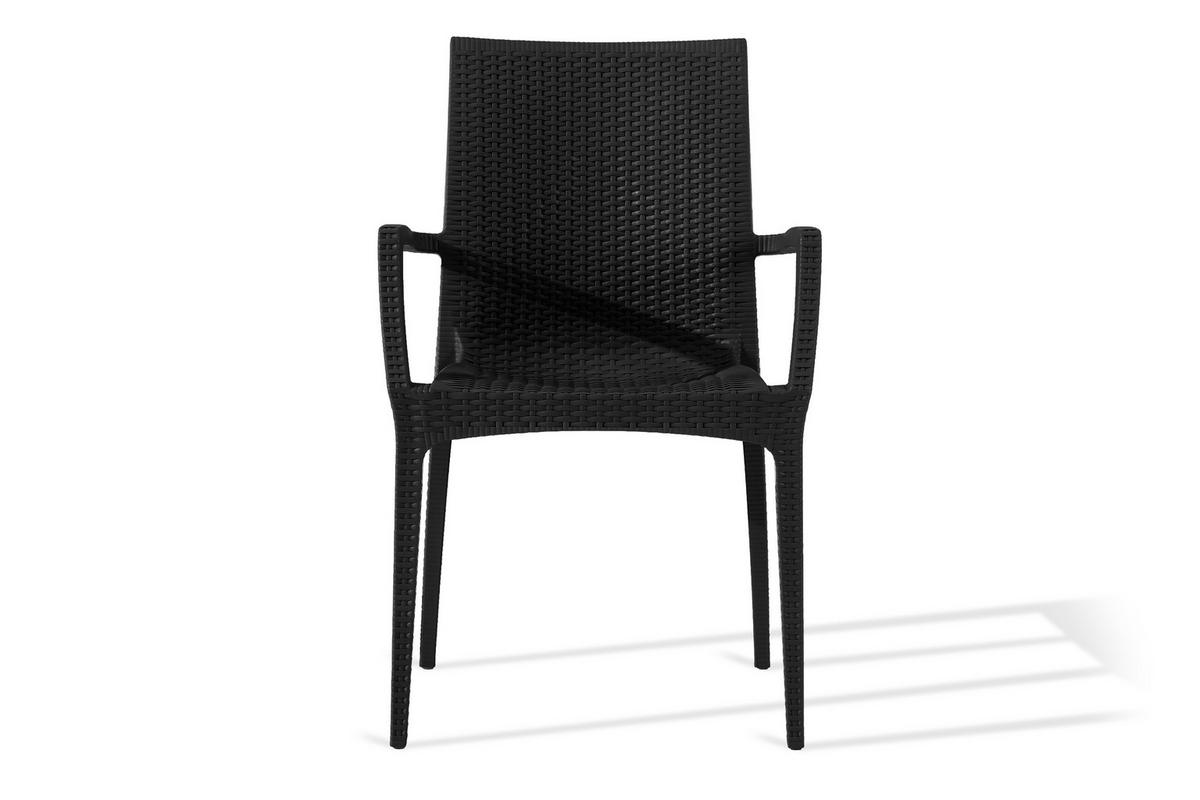GARTENSTUHL ETULI 2-tlg, Anthrazit - Anthrazit, Kunststoff (56/88/50cm) - KONSIMO®