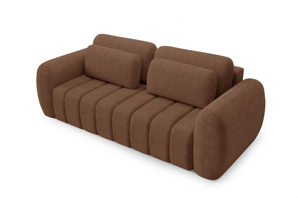 SCHLAFSOFA mit Bettkasten Premium Braun - Schwarz/Braun, Holz/Holzwerkstoff (266/95/110cm) - Furnisell