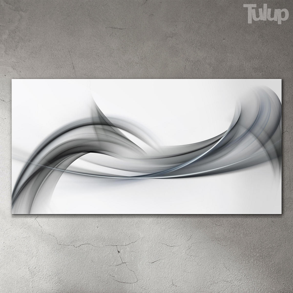 GLASBILD 120x60 cm Moderne Kunst - Grau, Glas (120/60cm) - TULUP