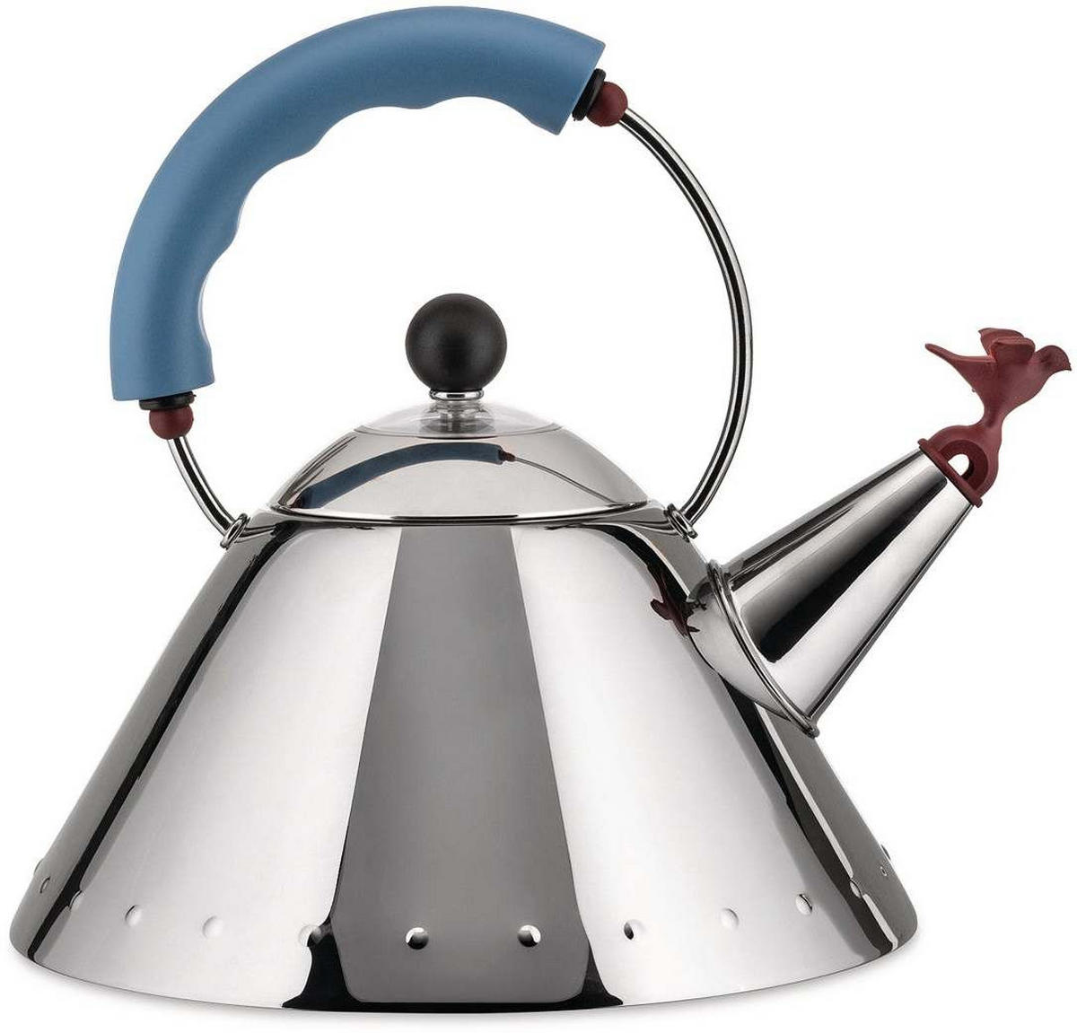 WASSERKESSEL Wasserkocher - 9093 - Blau - 2 Liter - von Micheal Graves - Blau, Metall (22cm) - Alessi