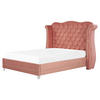 POLSTERBETT 140/200cm Rosa Ayette - Pink, Textil (140/200cm) - Beliani