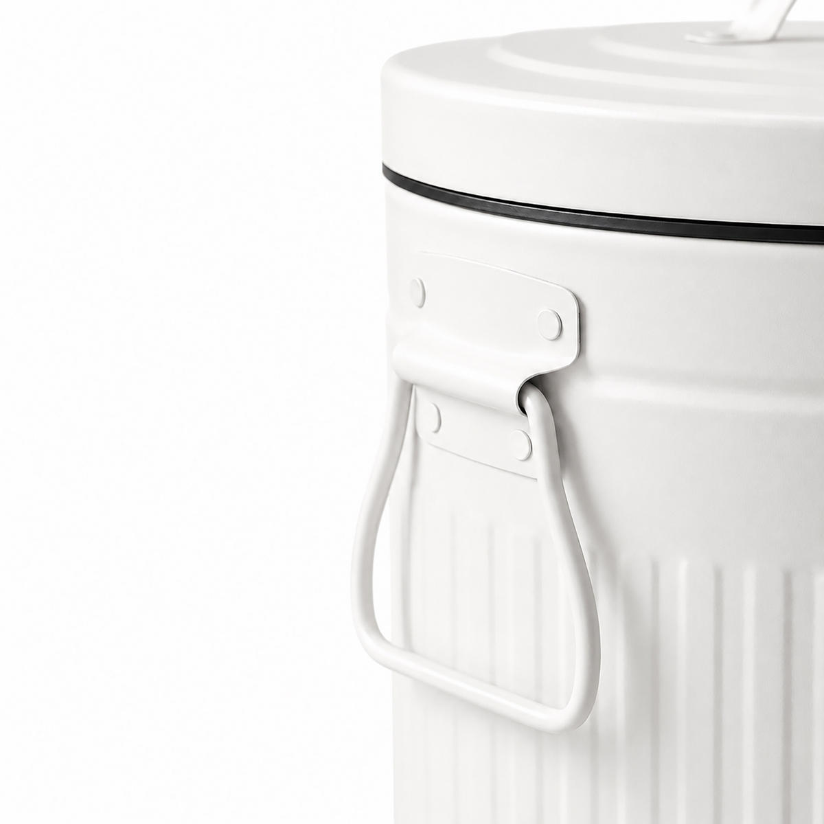 PUBELĂ Albă 12 l cu pedală - alb, material plastic/metal (25/41/25cm) - Relaxdays