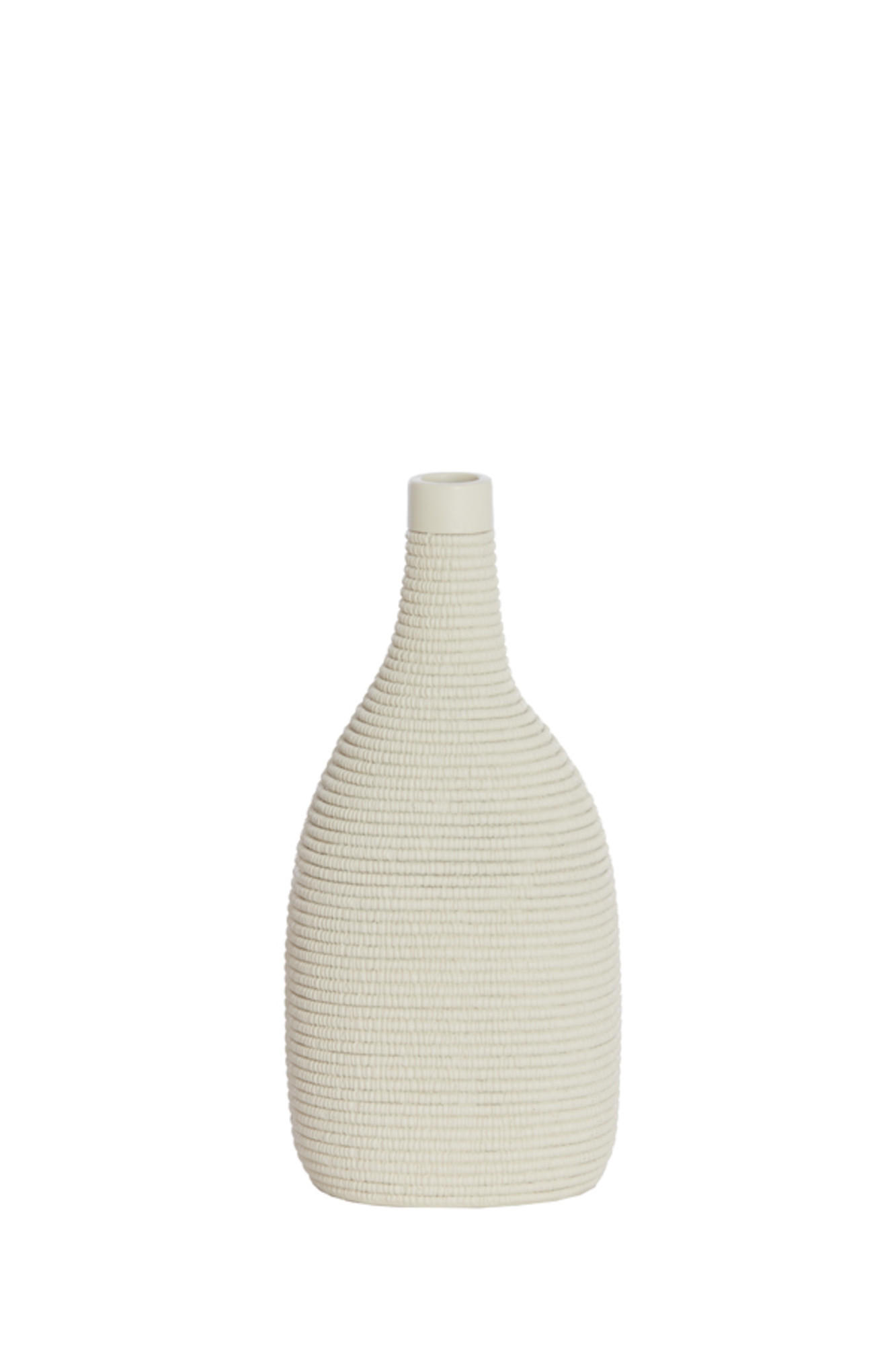 VASE Youna Weiß 16/12/33 cm - Weiß, Kunststoff (33cm) - Light & Living
