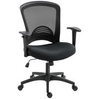 DREHSTUHL 65/59/92,5-102,5 cm, atmungsaktiver Netzrücken, höhenverstellbar und drehbar, Schwarz - Schwarz, Kunststoff (59/102.5/65cm) - Redom