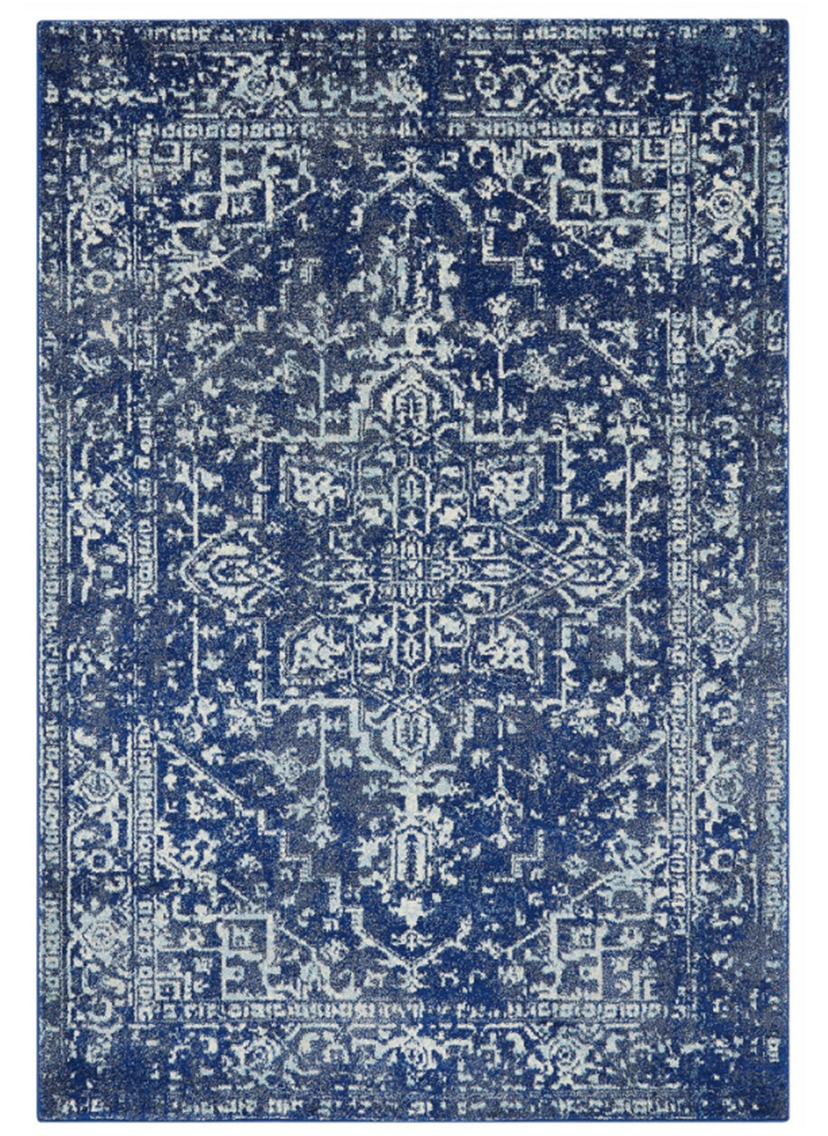 TEPPICH modern Flachgewebe Mosaik AVON Blau 120 x 170 cm - Blau, Textil (120/170cm) - Novatrend