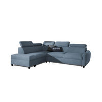 ECKSOFA Schlafsofa Anton In Esito - Hellblau, Holzwerkstoff/Textil (265/205cm) - Fun Möbel