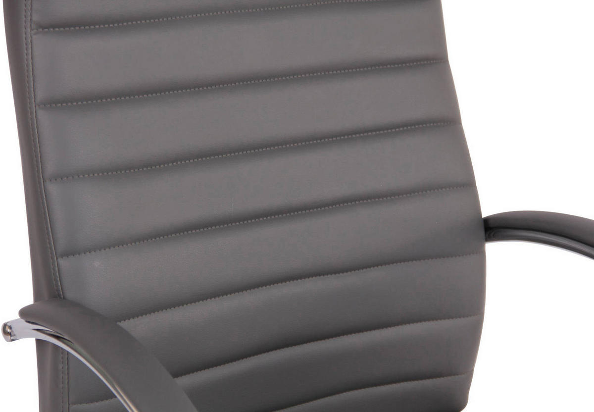 BÜROSTUHL Vallon, Kunstleder mit Massagefunktion Grau - Grau, Kunststoff/Textil (58/123/72cm) - TPFLiving